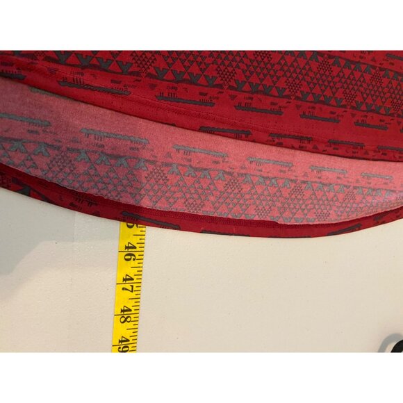 NWT Red & Black Geometric Print Maxi Skirt 3XL - Picture 6 of 10